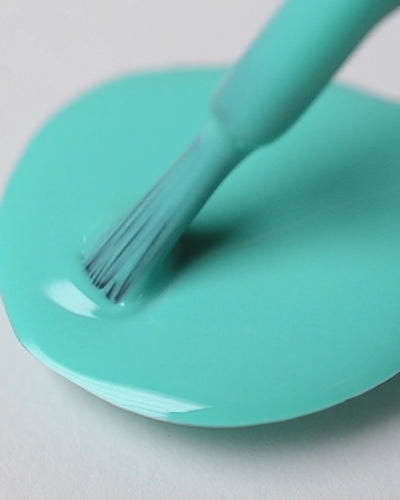Turquoise aqua nail polish drop by sienna