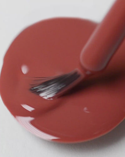 brick red nail polish drop by sienna